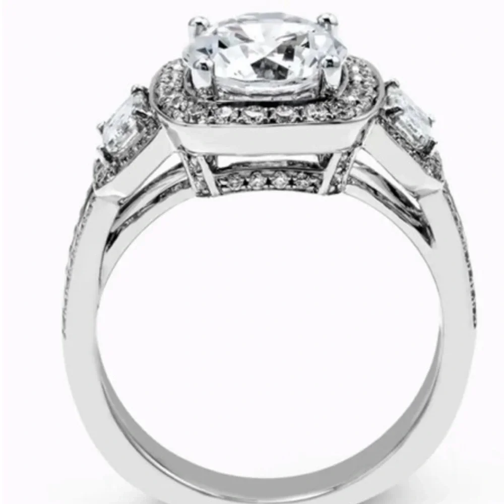 Simon G Halo Engagement Setting in 18k white gold. Great price! Gorgeous! Sz 7 - Picture 4 of 9
